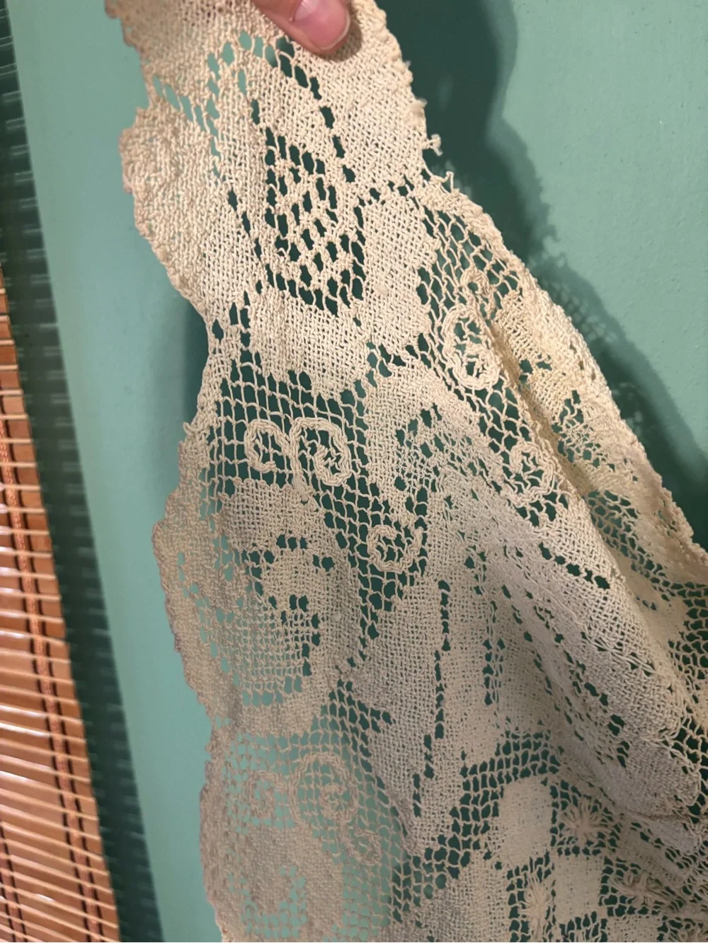 Antique Edwardian Crochet Tablecloth